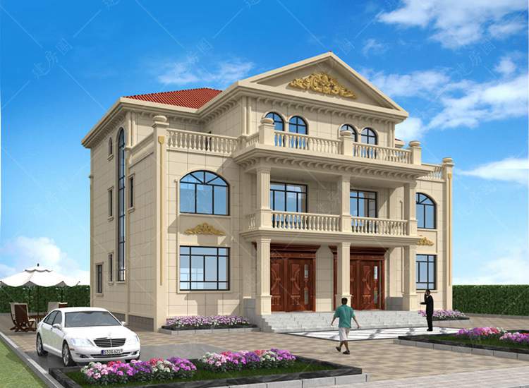 兩兄弟合建農(nóng)村雙拼三層別墅設(shè)計(jì)圖