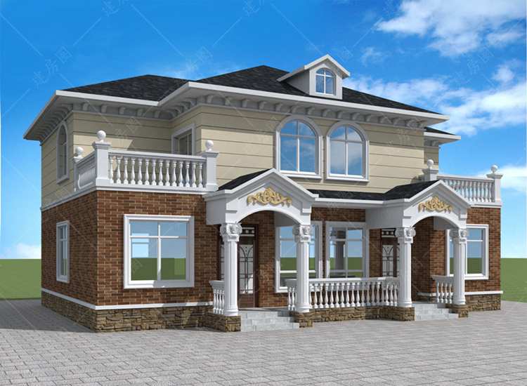 兄弟合建農(nóng)村小戶型雙拼別墅設(shè)計(jì)圖紙