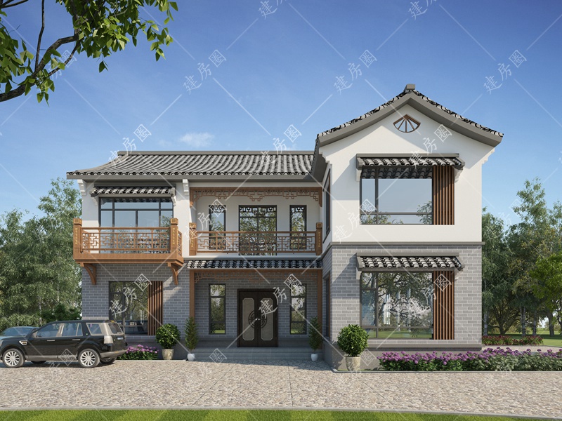 L型二層農(nóng)村自建房設(shè)計(jì)圖合集，因地制宜，戶型合理