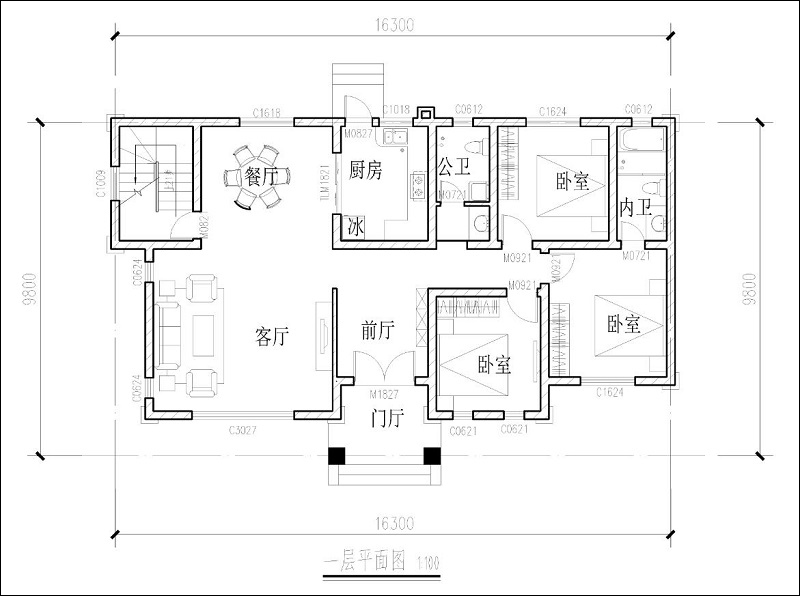 農(nóng)村自建房設(shè)計(jì)圖一層半戶型圖