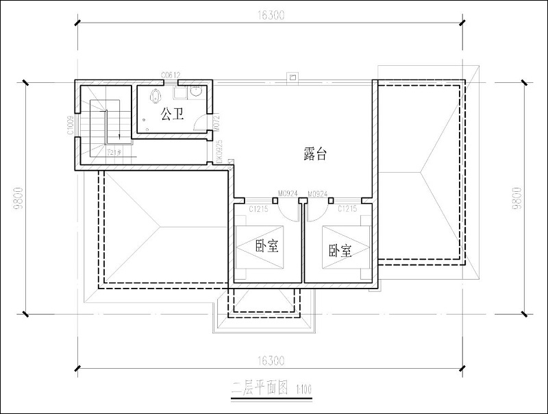 農(nóng)村自建房設(shè)計(jì)圖一層半簡單平面圖