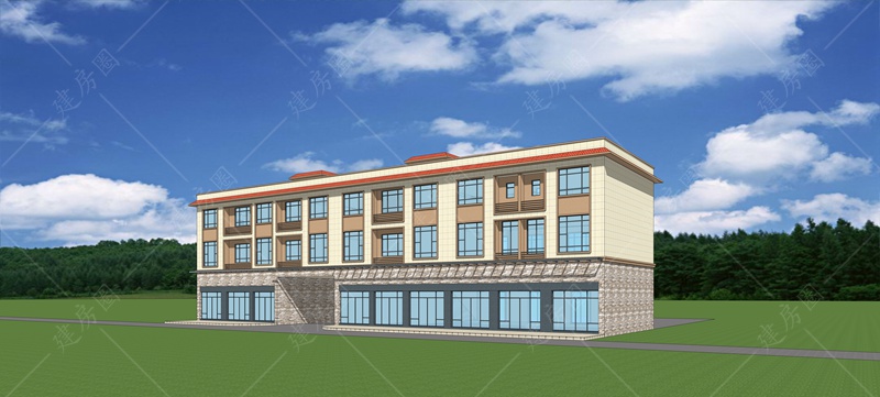 帶門市自建房效果圖