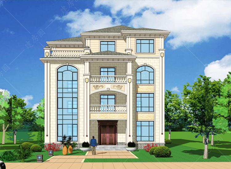 農(nóng)村自建別墅四層設(shè)計圖紙，外觀經(jīng)典，戶型舒適