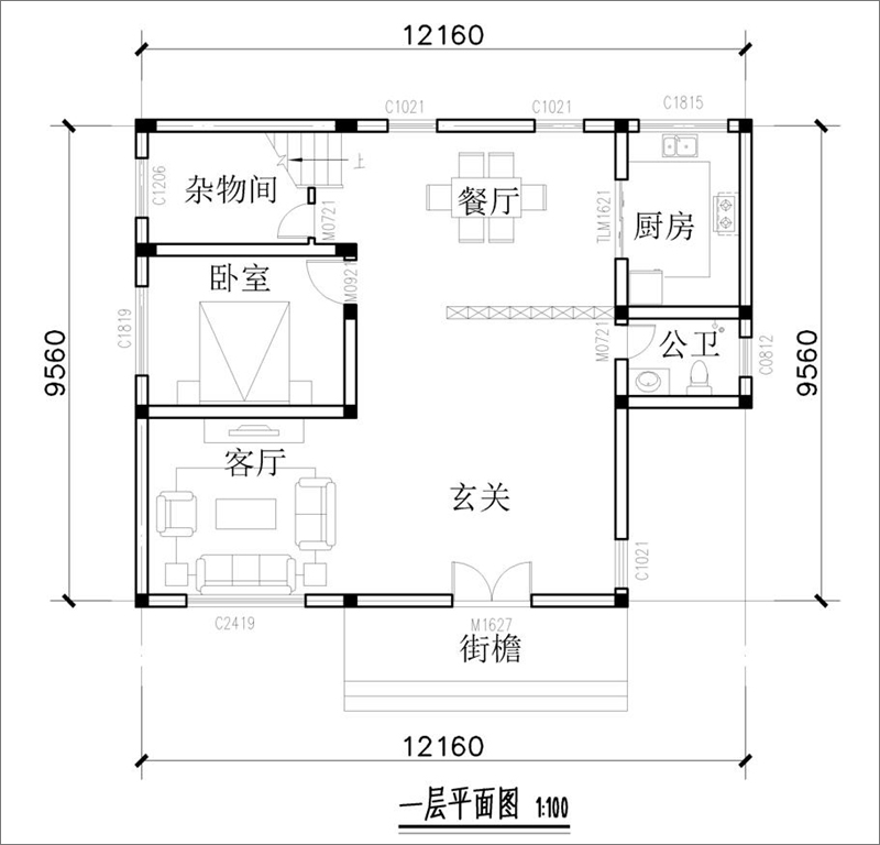 農(nóng)村三層別墅設(shè)計戶型圖