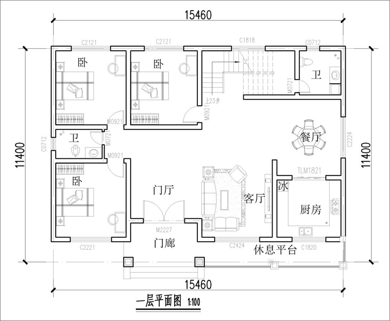 簡歐別墅設(shè)計戶型圖