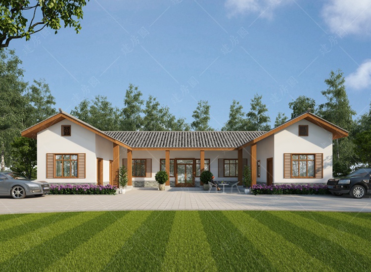 農(nóng)村一層帶堂屋自建房設(shè)計(jì)圖，三合院設(shè)計(jì)就是舒適