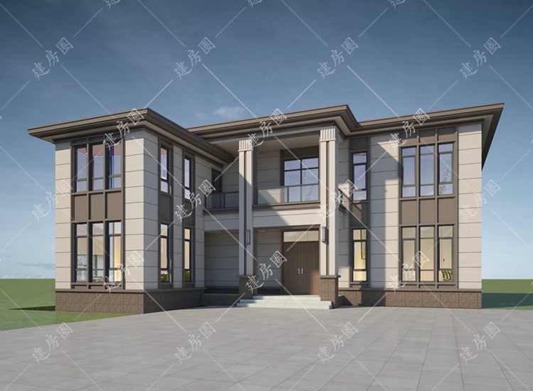 農(nóng)村兩層L型自建房設(shè)計圖紙，外觀設(shè)計時尚、好看