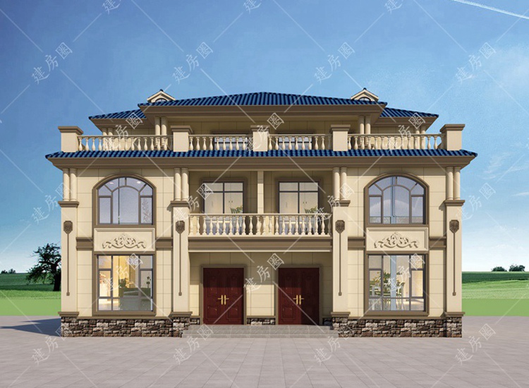 農(nóng)村兄弟雙拼三層自建房設(shè)計圖紙，哥倆一起建一棟可大氣了